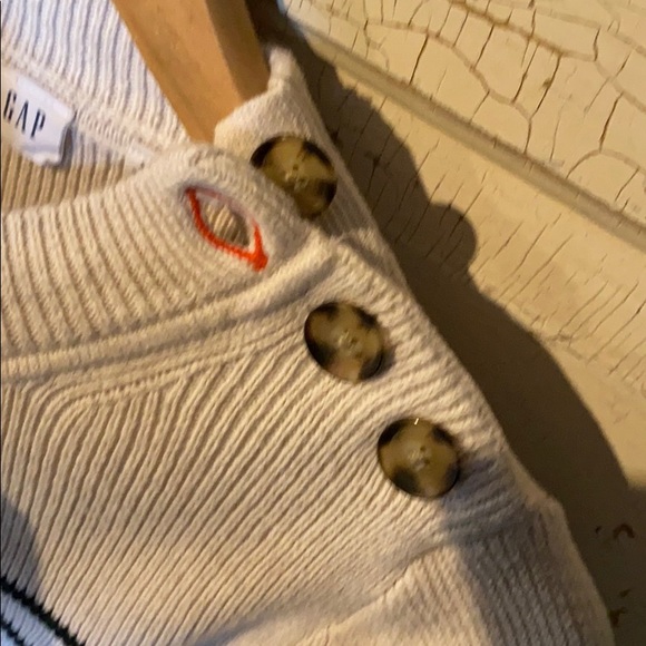 Striped sweater with button shoulder - Picture 2 of 4